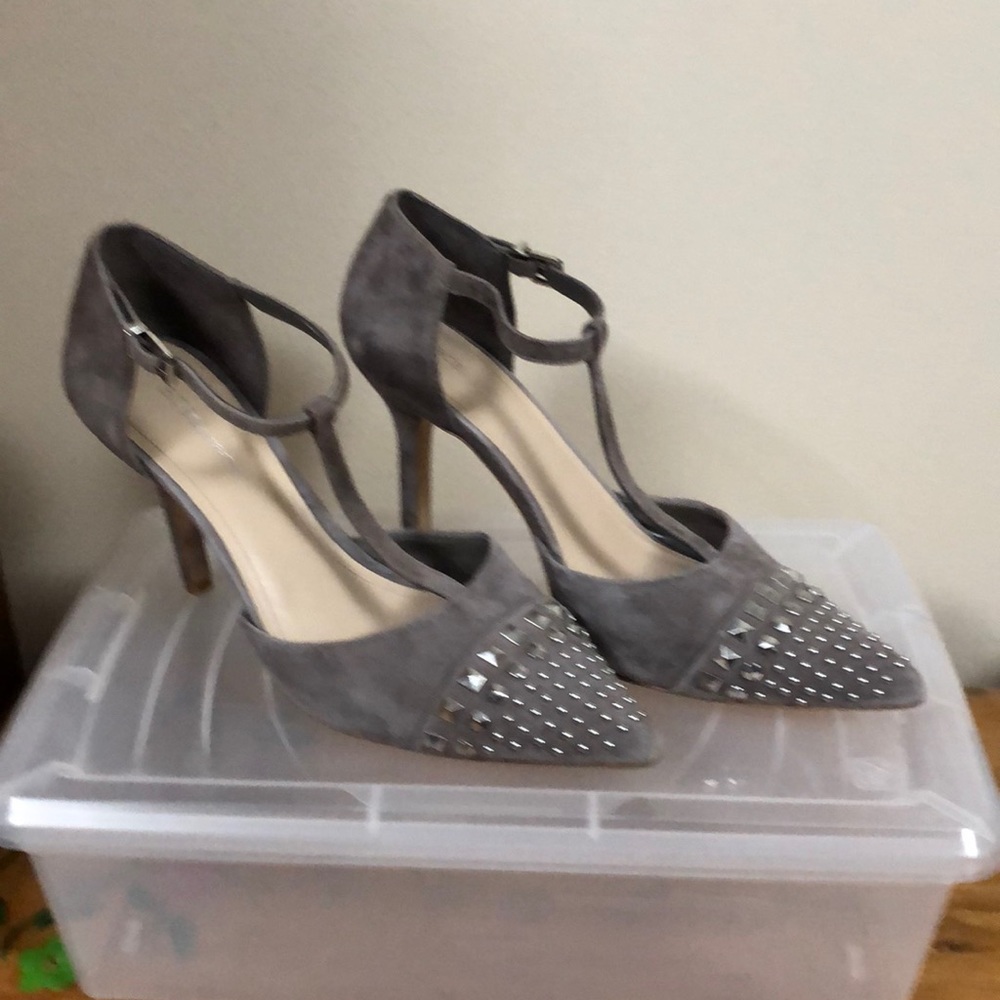 BCBG t-strap studded pump